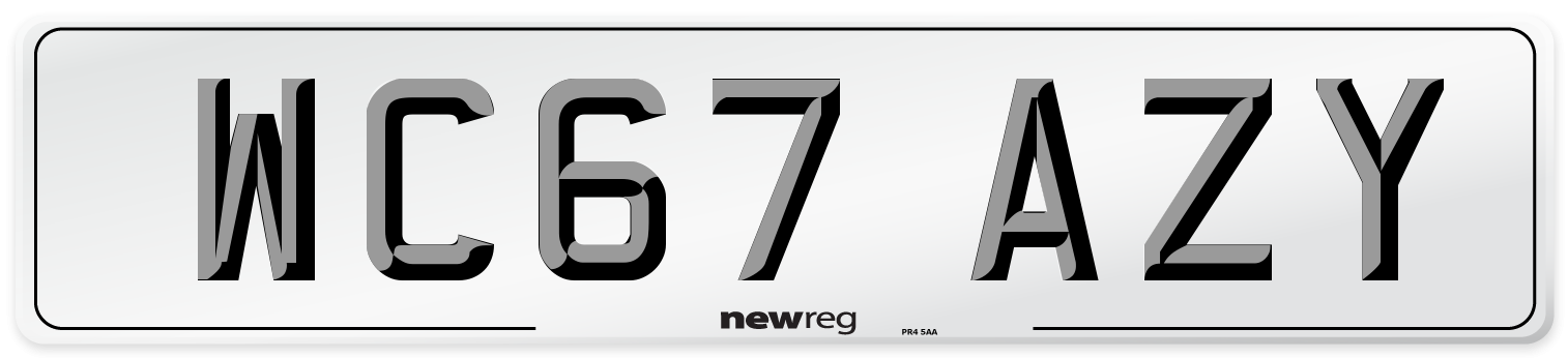 WC67 AZY Number Plate from New Reg